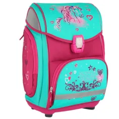 Spirit: Konjski modro-pink 5-delni komplet šolske torbe z dodatki z LED lučjo slika 5