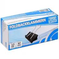 Spirit: Krilata kovinska ščipalka za dokumente 32mm v 12-delnem paketu