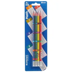 Spirit: Matematična grafitna svinčnik z radirko 4-delni set