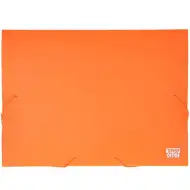 Spirit: Neon oranžna plastična mapa z gumo mere A4