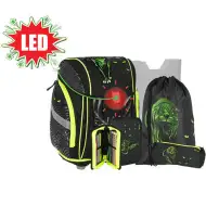 Spirit: Panther Šolska torba, nahrbtnik s 3D motivom in LED zaponko 5-delni set