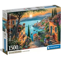 Sprehod ob pristanišču HQC 1500-delni kompaktni puzzle - Clementoni