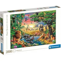 Srečanje v Afriki HQC 2000-delni puzzle - Clementoni