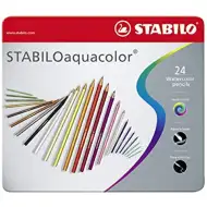 Stabilo: Aquacolor 24-delni komplet barvnih svinčnikov v kovinski škatli