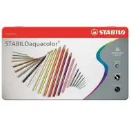 Stabilo: Aquacolor 36-delni komplet barvnih svinčnikov v kovinski škatli