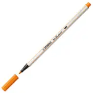 Stabilo: Pen 68 brush Flomaster s čopič konico oranžne barve