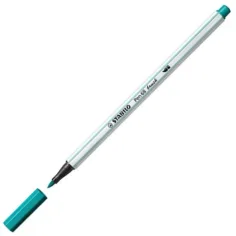 Stabilo: Pen 68 Flomaster s čopič konico turkizno modre barve slika 2