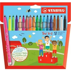 Stabilo: Trio A-Z 18-delni komplet barvnih flomastrov
