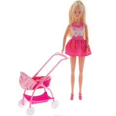 Steffi Love: Dojenček v vozičku 2 različici - Simba Toys slika 3