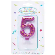 Številčna sveča z zvezdicami 5