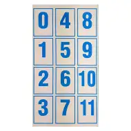 Število in simbolna kartica za 1. razred