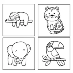 Sticker Art: Set barvalnih nalepk Živali - Comansi slika 2