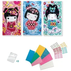Stick'N Fun Komplet za izdelavo mozaičnih slik - Kokeshi slika 2