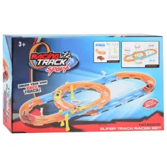 Super Track 24-delni set dirkalne steze s spiralo in avtomobilom 1/64 na poteg nazaj slika 2