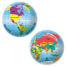 Svetovni zemljevid BioBall gumijasta žoga 23cm - Mondo Toys