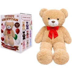 Teddy Greetings: Honey Hugs plišasti medvedek bel v darilni škatli 120cm