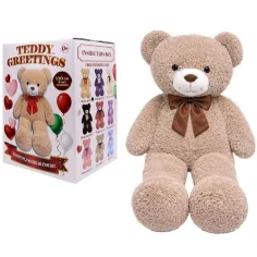 Teddy Greetings: Oat Cheer plišasti medvedek v belem darilnem škatli 120cm