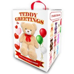 Teddy Greetings: Snežne želje plišasti medvedek v beli darilni škatli 120cm slika 2
