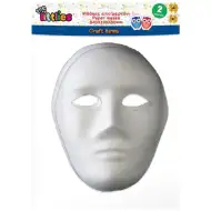 The Littlest: 2-delni komplet dekorativnih podolgovatih belih papirnatih obraznih mask