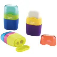 The Littlies Color Wave Šilček z dvema luknjama z radirko v več različicah