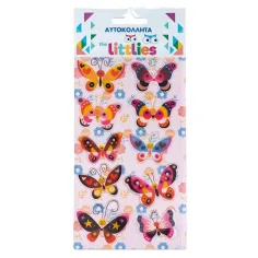 The Littlies: Set 3D pufastihov s motivom metulja 10x22cm na listu