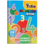 The Littlies: Številke 50-stranska A4 pobarvanka s 50 nalepkami