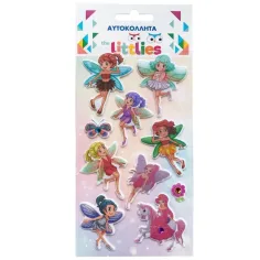 The Littlies: Vilinčki 3D pufasti nalepkasti set 10x22cm na listu
