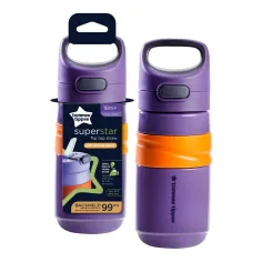 Tommee Tippee: Superstar Flip top slama Itatópohár s slamo vijolične barve 500ml (18 mes.+)