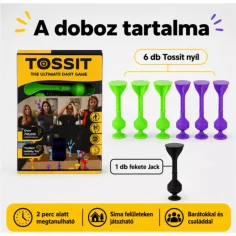 Tossit Starter Pack vijolično-zeleni silikonski pikado z sesalnimi čašicami slika 2