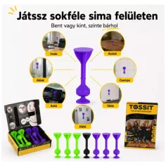 Tossit Starter Pack vijolično-zeleni silikonski pikado z sesalnimi čašicami slika 5