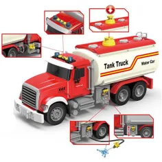 ToyStar tovornjak cisterna za prevoz goriva v rdeči barvi s svetlobnimi in zvočnimi efekti 42cm slika 2