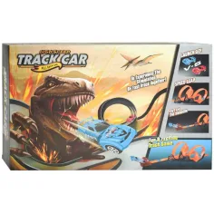 Track Car: Set dirkalne steze dinozaver, 2 360-stopinjski zanki 2 avtomobila na poteg nazaj 1/64 slika 3