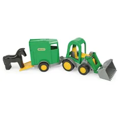 Traktor z nakladalnikom s prikolico za konje 41cm - Wader slika 2