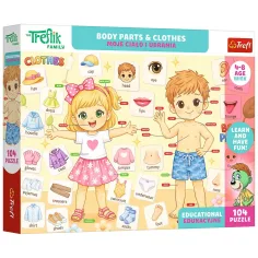 Treflik Delci in oblačila poučni 104-delni puzzle - Trefl