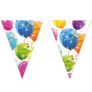 Trikotna dekorativna zastava s sijočimi baloni