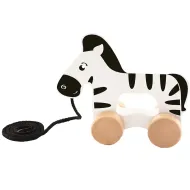 Valjajoča zebra – lesena vlečna igrača - Trefl