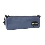 Valjčna temno modra peresnica Mood Chrome 21x7x7cm