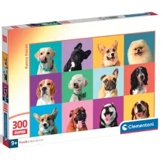 Vesele pasje facice 300-delni puzzle - Clementoni