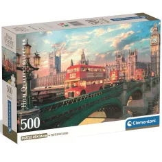 Westminstrski most ob sončnem zahodu 500-delni HQC kompaktni puzzle - Clementoni