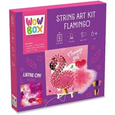 WowBox: LED Svetlobna Nitna Slika - Flamingo