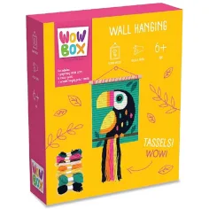 WowBox: Makramejska stenska dekoracija kreativni komplet s tukanovim vzorcem slika 1