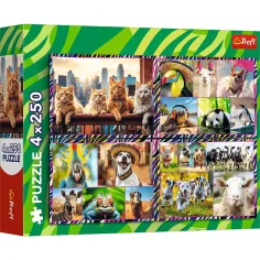 Zabavne živali 4x250kosov puzzle - Trefl slika 1