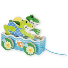 Žabje tekmovanje lesena vlečna igrača - Melissa & Doug slika 3
