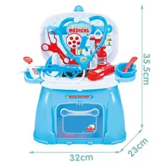 Zdravniška miza set v prenosnem sedežu 32x23x35,5cm slika 2