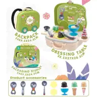 Zeleni sladoledni pult komplet 2-v-1 v kovčku na kolesih z dodatki