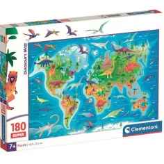 Zemljevid dinozavrov 180-delni Super puzzle - Clementoni