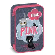 Zložljiva peresnica z več nivoji Ars Una: Think Pink 15,5x22,5x4,5cm
