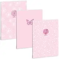 Zvezek s točkovno mrežo A4 z dodatnimi sponkami Ars Una: Soft Touch Pink Spring