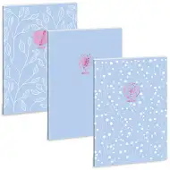 Zvezek s točkovno mrežo A4 z dodatnimi sponkami Ars Una: Soft Touch Skyblue Spring