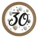 "30" let papirnatih krožnikov s podnapisi, set 8 kosov, 23 cm